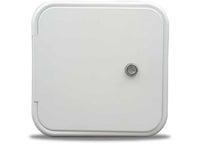Thetford B&B Molders Fuel Access Hatch Fuel Access Hatch with Slat Back, 6.5"H x 7.6"W, White  • 94312