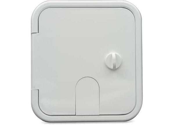Thetford Small 30/50 Amp Electric Cable Hatch, Thumb Lock, Polar White  • 94333