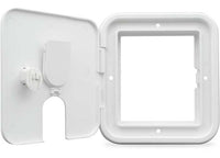 Thetford Small 30/50 Amp Electric Cable Hatch, Thumb Lock, Polar White  • 94333