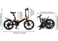 Blaupunkt Fiene 20" E-Bike, Orange/Black  • APD200-H