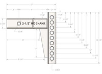 Bulletproof Hitches 2.5" Weight Distribution Shank  • WD25SHANK