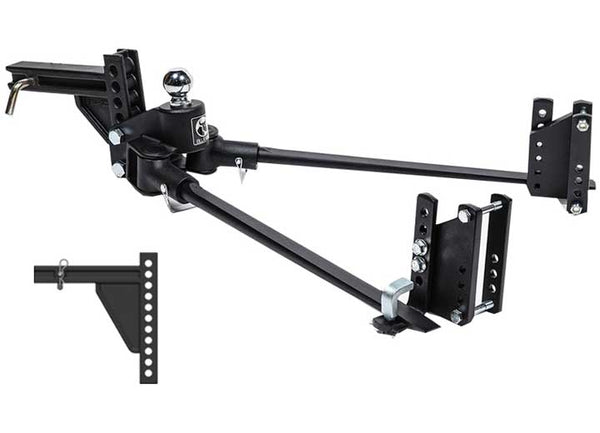 Blue Ox TrackPro Standard Coupler Hitch Head Weight Distribution With 11 Hole Shank - 1,300 Lb. Tongue Weight, 2-5/16" Ball  • BXW1356