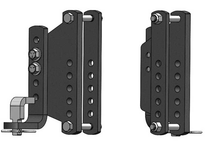 Blue Ox Kit, L Brackets w/ 8" Frame Mounts, Pair, TrackPro/2-Point  • BXW4080