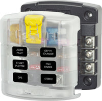 Blue Sea ST Blade Fuse Block W/ Cover - 6 Circuit Without Negative Bus  • 5028-BSS