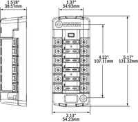 Blue Sea ST Blade Fuse Block W/Cover - 6 Circuit Independent W/O Negative Bus  • 5035-BSS
