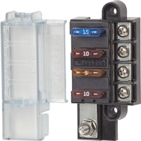 Blue Sea ST Blade Compact Fuse Blocks - 4 Circuits W/Cover  • 5045-BSS
