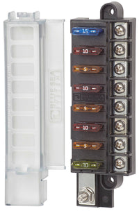 Blue Sea ST Blade Compact Fuse Blocks - 8 Circuits W/Cover  • 5046-BSS
