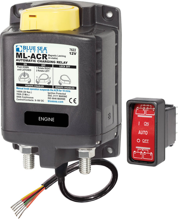 Blue Sea ML-Series Heavy Duty Automatic Charging Relay  • 7622-BSS