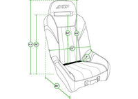 PRP Seats GT/S.E. Rear Suspension Seat Polaris RZR, Black  • A58R-201