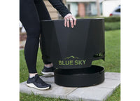 Blue Sky Outdoor Living The Peak Patio High Efficiency Pellet Fire Pit, 23.9" Diameter, Black  • PFP2416