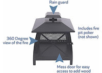 Blue Sky Outdoor Living 20” Square Wood Burning Outdoor Fireplace with 360-Degree View  • WBF20