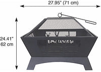 Blue Sky Outdoor Living 28" Square Deer Family Fire Pit  • WBFP28SQ-OD