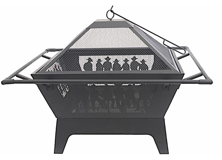 Blue Sky Outdoor Living  31” Square Wood Cowboy Fire Pit  • WBFP31SQ-GF