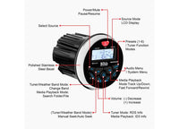 BOSS Audio Systems Marine Gauge Stereo System - Digital Media MP3 Player, Bluetooth Audio Head Unit  • MGR350B