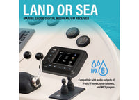 BOSS Audio Systems Marine Gauge Receiver - Weatherproof, 5" Touchscreen, Built-in Amplifier, Bluetooth, Digital Media MP3 Player  • MGV550B