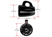 BOSS Marine Weatherproof Waketower System - 4 Inch Stereo Speakers, Full Range, 2 Way, IPX5 Rated, Pair  • MRWT40