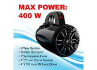 BOSS Marine Weatherproof Waketower System - 4 Inch Stereo Speakers, Full Range, 2 Way, IPX5 Rated, Pair  • MRWT40