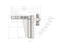 Bulletproof Hitches 2.0" Extreme Duty 10" Drop/Rise Hitch  • ED2010