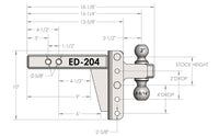 Bulletproof Hitches 2.0" Extreme Duty 4" Drop/Rise Hitch  • ED204