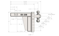 Bulletproof Hitches 2.5" Extreme Duty 8" Drop/Rise Hitch  • ED258