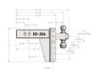 Bulletproof Hitches 3.0" Extreme Duty 6" Drop/Rise Hitch  • ED306