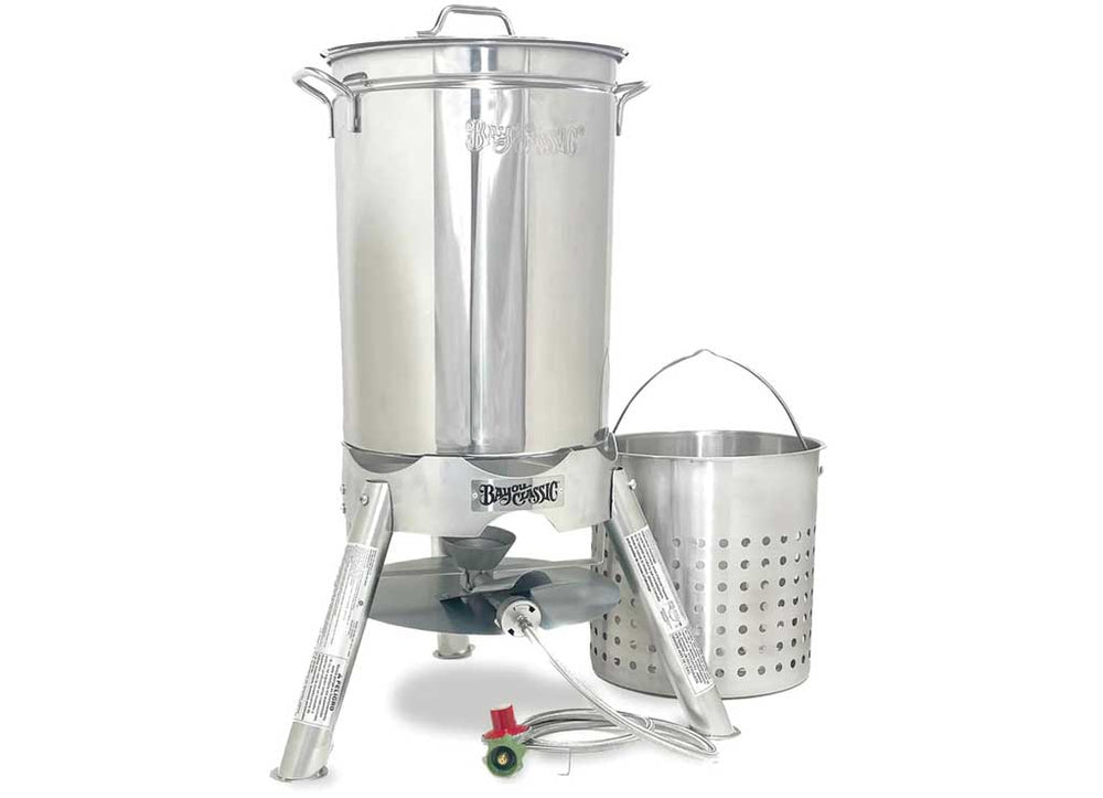 Bayou Classic 44-Quart Stainless Steel Outdoor Propane Gas Boil/Steam Cooker Kit  • KDS-144