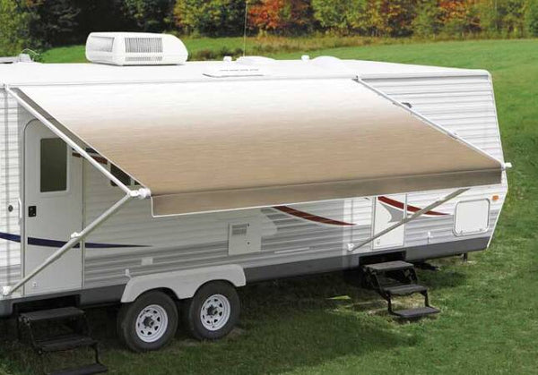 Carefree Fiesta RV Patio Awning 14'W x 8' Ext Camel Fade  • EA146B00