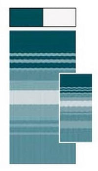 Carefree RV Awning Vinyl Fabric 13'-2" - Teal Dune Stripe With White Weatherguard  • JU148C00