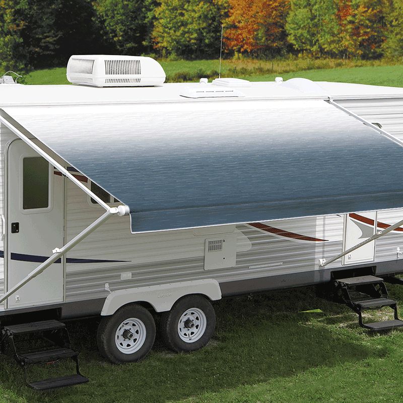 Carefree RV Awning Vinyl Fabric 16'-2" - Blue Shale Fade With White Weatherguard  • JU176C00