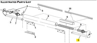 Carefree End Cap & Mounting Tube Assembly For Slide Out Cover, Black  • R012540-006
