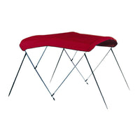 Carver 6' L x 67"-72" W x 46" H Jockey Red Sunbrella Acrylic Round Tube 3-Bow  Bimini Top Kit  • A4669UB-07