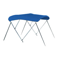 Carver 6' L x 85"-90" W x 46" H Pacific Blue Sunbrella Acrylic Round Tube 3-Bow Bimini Top Kit  • A4687UB-04