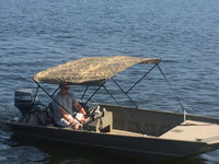 Carver 6' L x 73"-78" W x 54" H Mossy Oak Shadow Grass Polyester Round Tube 3-Bow Ready to Assemble Bimini Top Kit  • C5475UBB-SG