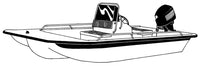 Carver Cover for Center Console Bay Style Fishing Boat With Shallow Draft Hull 18'6" L x 94" Width  • 71018P-10