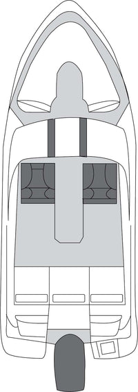 Carver Flex-Fit Haze Gray Poly-Guard Boat Cover for 22'-23' L x 102" W V-Hull Runabout Boats  • 79010