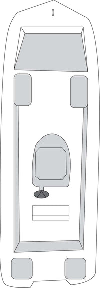 Carver Flex-Fit Haze Gray Poly-Guard Boat Cover for 20'-22' L x 102" W V-Hull, Bay Style Fishing Boats with Center Console  • 79012