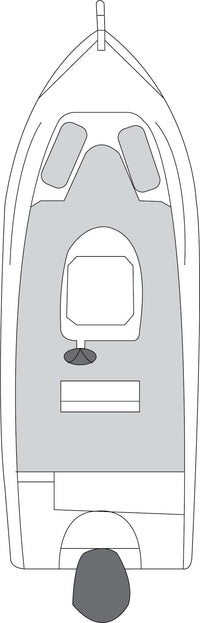 Carver Flex-Fit Haze Gray Poly-Guard Boat Cover for 20'-22' L x 102" W V-Hull, Bay Style Fishing Boats with Center Console  • 79012