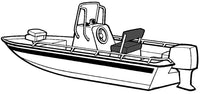 Carver V-Hull Bass Boat Cover, Fits 20' 6" Center Line with Beam Width up to 102"  • 71220P-10