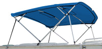 Carver 8' L x 96"-102" W Pacific Blue Sunbrella Acrylic 4-Bow Pontoon Bimini Canvas  • 8PONRCLA04