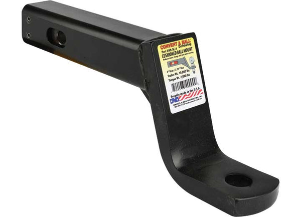 Convert-A-Ball Cushioned Ball Mount for 2" Receivers - 4" Drop  • AM-S-C-4
