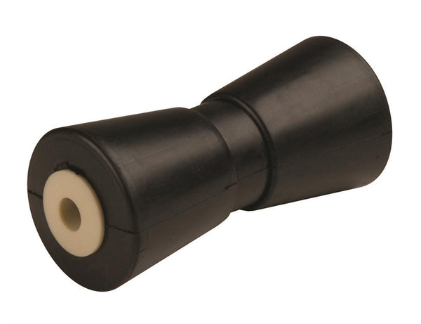 C.E. Smith Black Rubber Deep Keel Roller Assembly for 5/8" Shaft, 7-7/8" L x 3-3/8" D  • 29502