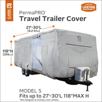 Classic Accessories PermaPRO Travel Trailer Cover, 27'-30', Gray  • 80-138-181001-00