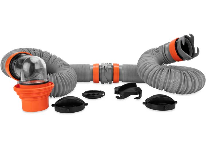 Camco Rhino X RV Sewer Hose Kit, 20-Foot, Pre-Attached 360° Swivel Fittings  • 39390