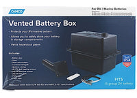 Camco Battery Box - Standard, Compartment Vented 12V  • 55371
