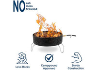 Camco Portable Campfire - w/ 8' Hose and Regulator, 14.5" Diameter  • 58041