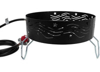 Camco Portable Campfire - w/ 8' Hose and Regulator, 14.5" Diameter  • 58041