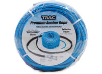 Camco 3/16" D x 100' L Blue/Reflective Tracer Nylon Double Braid Anchor Line with Shackle  • 69080
