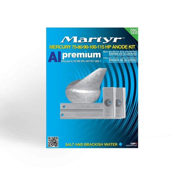 Martyr Aluminum Anode Kit Mercury 75-80-90-100-115 HP Engines  • CMM75115KITA
