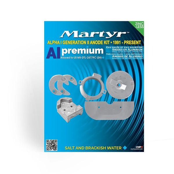 Martyr MerCruiser Aluminum Anode Kit - Alpha I Generation II Engine 1991 To Present  • CMALPHAKITA