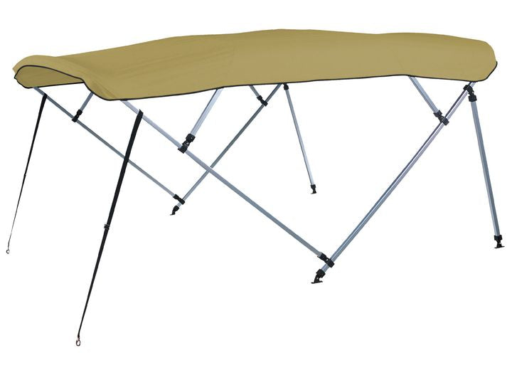Carver Linen Sunbrella Acrylic Square Tube 4-Bow Standard Pontoon Bimini Top with Storage Boot  • 510A-12